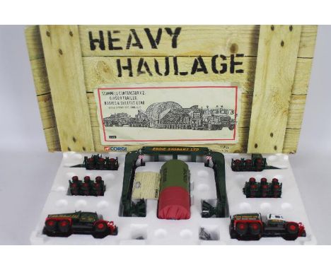 Corgi - Heavy Haulage - A boxed limited edition Scammell Contractor x 2 with Girder Trailer Bogies and Sheeted Load in Eddie 