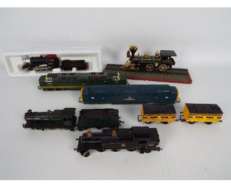 Lima - Mainline - Airfix - Triang - A collection of 6 x locos and 2 carriages in 00 gauge including two Lima Deltic locos, D9