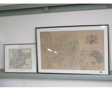 A coloured map of lands belonging to the Manors of Pembrooke, Parishes of Tottenham and Edmonton by Thomas Clay dated 1619 - 