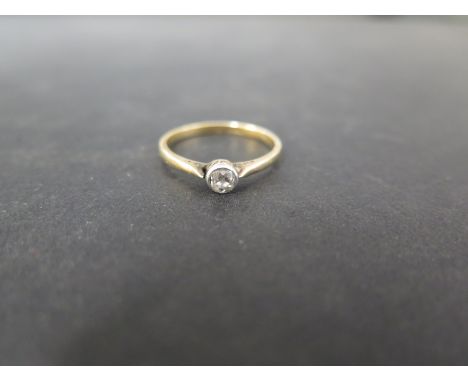 An old-cut diamond single-stone ring - Estimated diamond weight 0.20ct - Stamped 18ct - Ring size N - Weight approx 1.7gms
Co