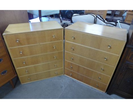 A pair of Meredew light oak chests of drawers 
