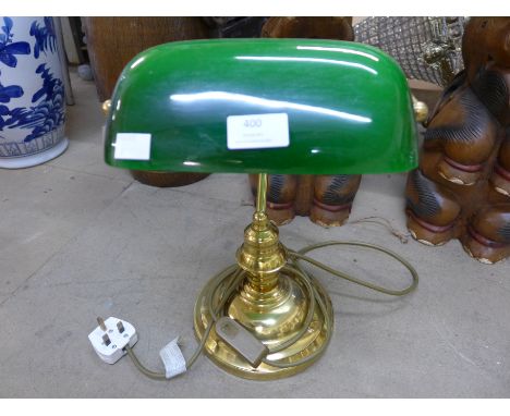 A brass student's lamp 