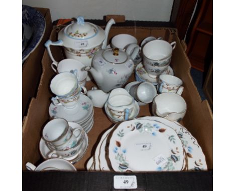 A Colclough part tea service, and other similar ceramics (box)