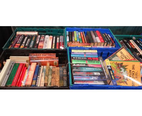 Four crates of mostly hardback books and first editions to include: Richard Bachmann (Stephen King); 'The Regulators', first 