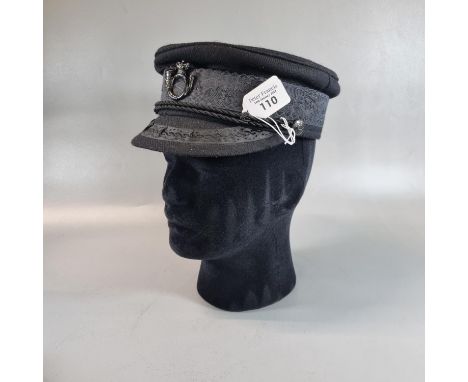 Early 20th century Light Infantry Dress cap with embroidered band and peak.   (B.P. 21% + VAT) 