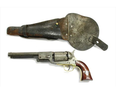A .44 calibre 'Brevet Dragoon' revolver, serial number 19110, the handle inlaid with a silver shield engraved 'R Jackson' sta
