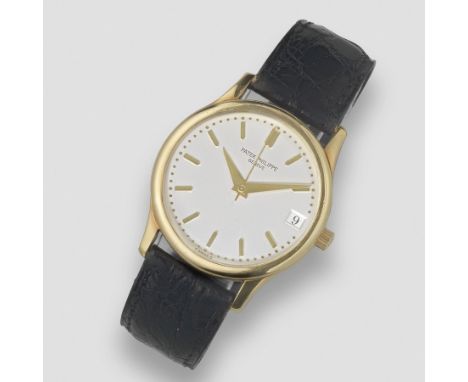 Patek Philippe. An 18K gold automatic calendar wristwatch with centre secondsModel: CalatravaReference: 3998Date: Circa 2000M