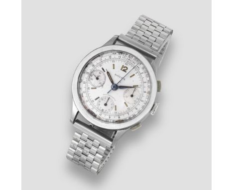 Rolex. A rare and fine stainless steel manual wind chronograph bracelet watchModel: Pre-Oyster AntimagneticReference: 3330Dat