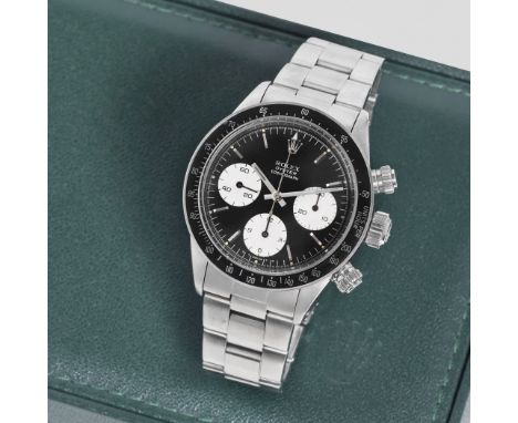 Rolex. A fine and rare stainless steel manual wind chronograph bracelet watchModel: Cosmograph DaytonaReference: 6263/5Date: 