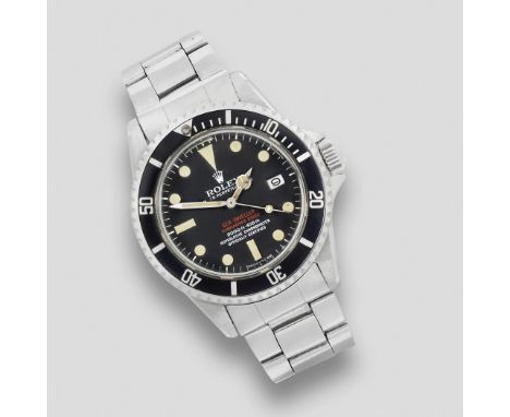 Rolex. A stainless steel automatic calendar bracelet watchModel: Double Red Sea DwellerReference: 1665Date: Circa 1970Movemen