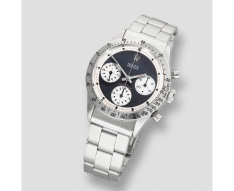 Rolex. A rare stainless steel manual wind chronograph bracelet watch with exotic Paul Newman dialModel: Cosmograph Daytona 'P