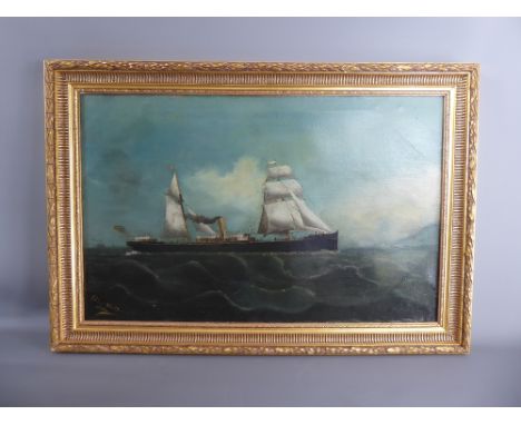 A Late 19th Century Marine Oil on Canvas, by Alexander Hutton entitled 'The Bencloe', approx 71 x 44 cms, signed lower left a
