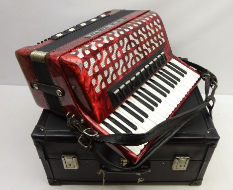 Delica Carmen 24 piano accordion, 96 Bass, in fitted hard case   Condition Report   Click here for further images, condition,