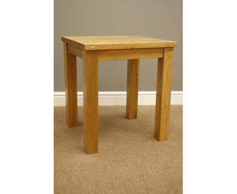 Next Home light oak lamp table, 55cm x 50cm, H61cm