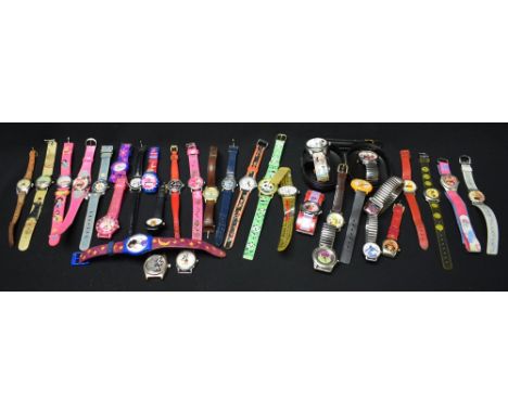Watches - a vintage 1960s Timex Cinderella Disney princess watch;  others Mickey and Minnie Mouse;  Taz, Winnie the Pooh, Bar