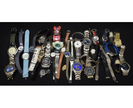 Watches - a gentleman's Adidas 20ATM watch, titanium case and strap;  others Lorus, Casio, Louis Valentin, Playboy etc, (35)