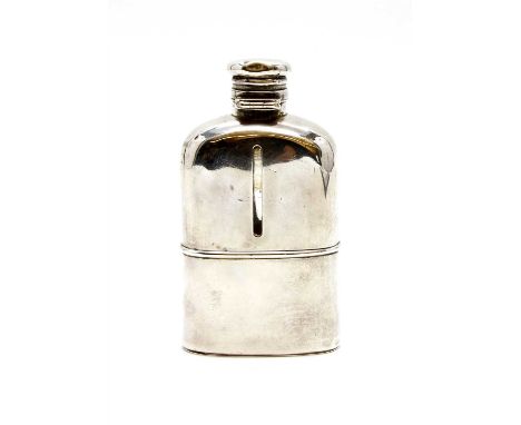 A Victorian silver pocket flask, London, 1882