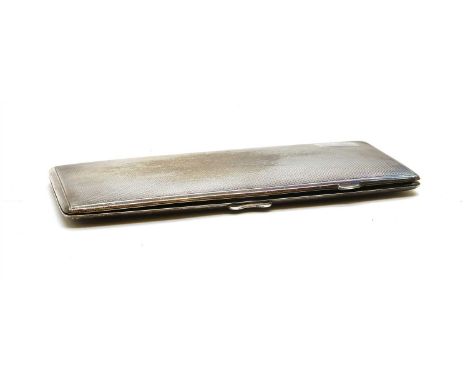 An engine turned silver cigarette case, by Mayes Mills &amp; CO, Birmingham, 1936