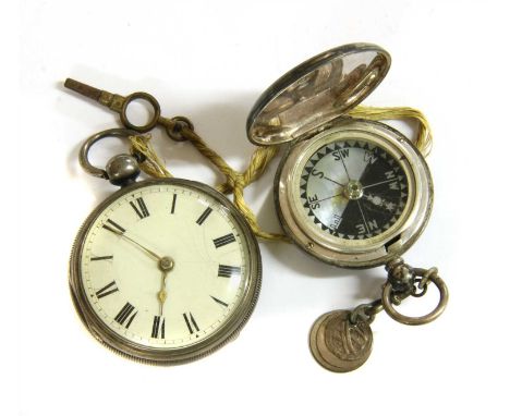 A sterling silver fusee pocket watch, Chester 1827, movement signed 'Luke Pointon Congleton', together with a sterling silver