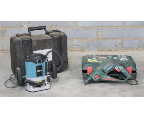 An Erbauer electric router, and a Bosch PBH 2000 rotary hammer drill (2)