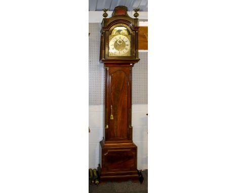 John Taylor of Bath 18th century eight day mahogany longcase clock.  The 28cm arched silvered dial Roman and Arabic chapter r