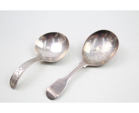 2 x .925 sterling georgian caddy spoons