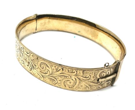 Vintage 9ct gold metal core bangle weight 31g