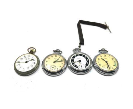 4 vintage pocket watches in smiths ingersoll railway time keeper duke