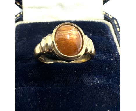 9ct gold tigers eye ring weight 4.1g