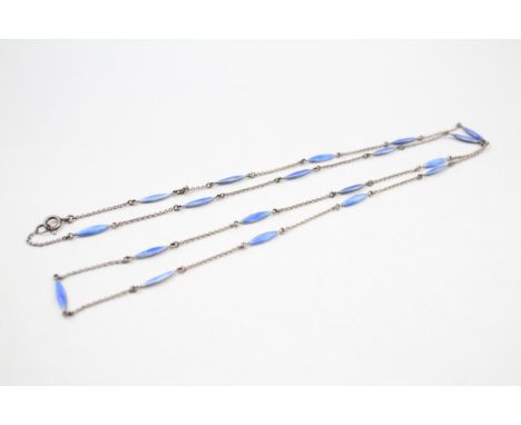 Silver enamel necklace (8g)