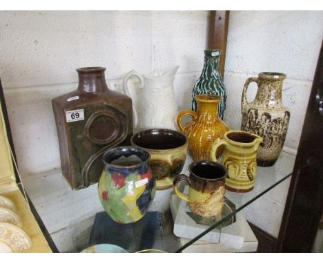 Collection of Studio ware pottery to include Janice Tchalenko