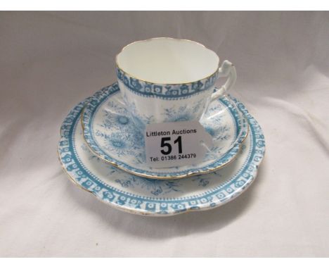 Wileman (pre Shelley) trio - Pattern 375 Sunflowers circa 1889