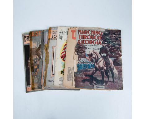 This extensive collection features patriotic World War I sheet music, including pre-war compositions like I Didn't Raise My B