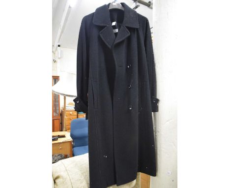 Ladies black double breasted and cashmere and wool overcoat