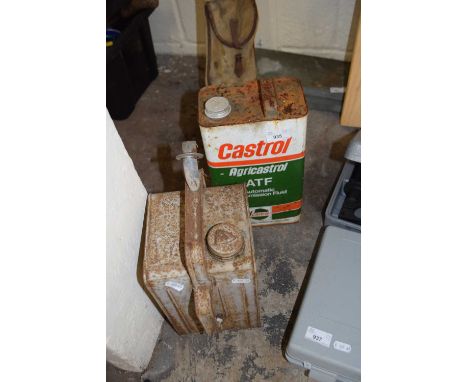 Two vintage oil cans