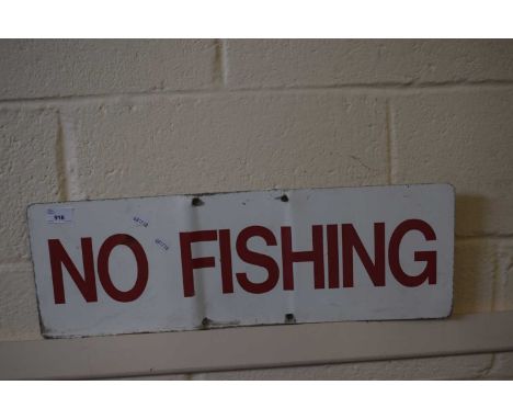 Vintage "No Fishing" sign