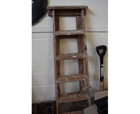 Wooden step ladder