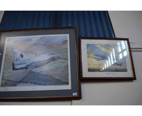 Guardian by Sean Alberts, signed limited edition print, 33 out of 750, framed and glazed together with Hurricane Night Fighte