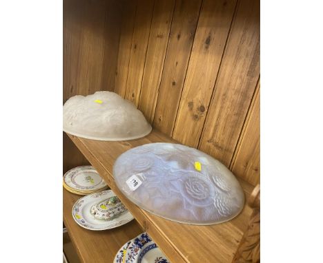 Two glass light shades
