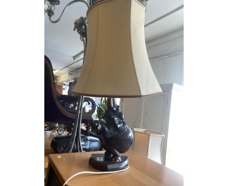 An Ebony Elephant lamp base
