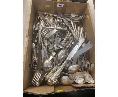 A qty of silver plated flatware