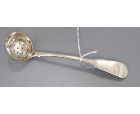 A George III Scottish provincial silver sifter ladle, I &amp;GH, Paisley, circa 1790-1820, 16.8cm, 32 grams.CONDITION: Engrav