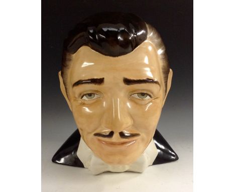 A ceramic bust of Clark Gable, designed by Morris Rushton for the 'Hollywood Greats' collection for Flesh Pots, 28cm high, 19