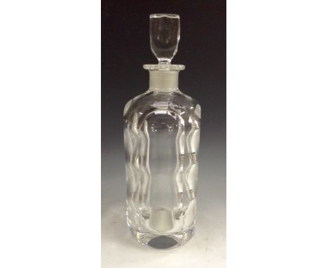 An Orrefors panel cut glass decanter, designed by Sven Palmqvist, signed Orrefors P 2008-111 to base, original Orrefors label