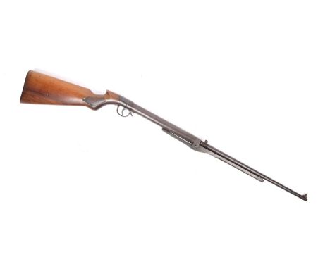 A pre war .22" Haenel Model VIE under lever air rifle, No 334, trigger adjuster and walnut butt with chequered panel. GWO &am