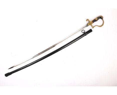 A Third Reich Army officer's "field marshal series" sword, Model No 1735, un-marked blade 33", brass hilt with eagle on lange