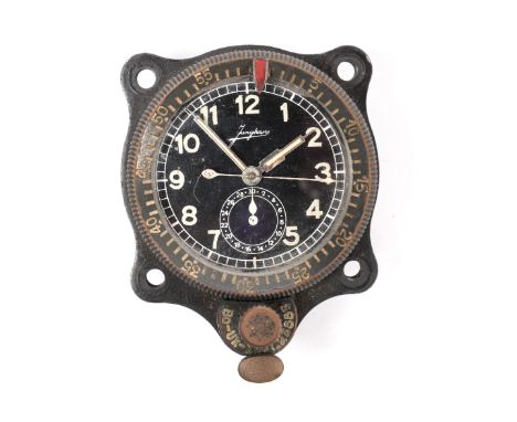 A Third Reich Luftwaffe cockpit clock by Junghans, of a type fitted to Me. 109. GC, the movement AF. £60-80