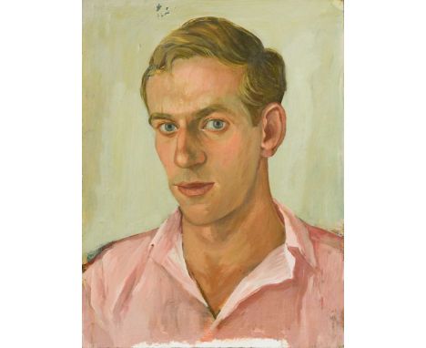 Michael Stennett (British 1946-2020), Self-portrait, oil on MDF, 36 x 27cm;, four other self-portraits, Provenance: The studi