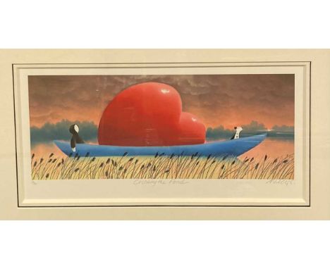 Mackenzie Thorpe (British 1956-), Crossing the Pond, signed 'Mackenzie' (lower right), numbered 25/49, giclee print on paper,