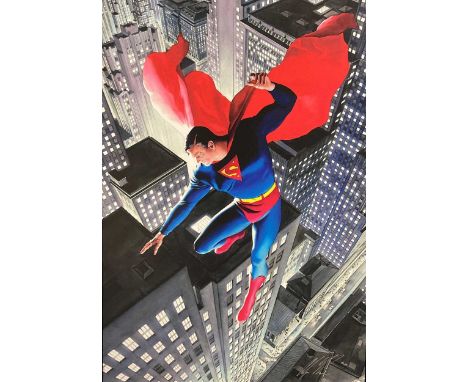 Alex Ross (American 1970-), Superman Twentieth Century DC, signed 'Alex Ross' (lower right), giclee print on box canvas, numb